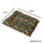 Cojín para Mascota Grande Acolchado Relleno. Color Negro con Huellas Multicolor. 85x70x10 cm, , large indicador imagen numero 3