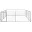 vidaXL Perrera de exterior puerta acero galvanizado plateado 3x2x1 m, , large indicador imagen numero 8