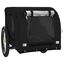 vidaXL Remolque de bicicleta para perros hierro y tela Oxford negro, , large indicador imagen numero 8