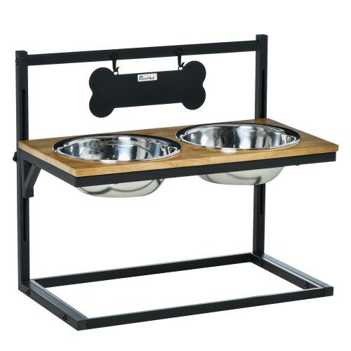PawHut Comedero Elevado Ajustable para perros, , large Imagen numero 1