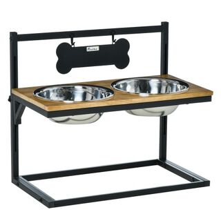 PawHut Comedero Elevado Ajustable para perros