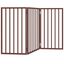 vidaXL Puerta para perros plegable 3 paneles madera álamo marrón 150cm, , large indicador imagen numero 6