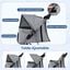 COSTWAY Cochecito Plegable para Mascotas, Carrito para Perros con Capota Ajustable, Almohadilla Lavable Extra&iacute;ble, Cesta de Almacenaje, Portavasos, Carro para Perros hasta 15 kg, 82x45x100 cm (Gris), , large indicador imagen numero 3