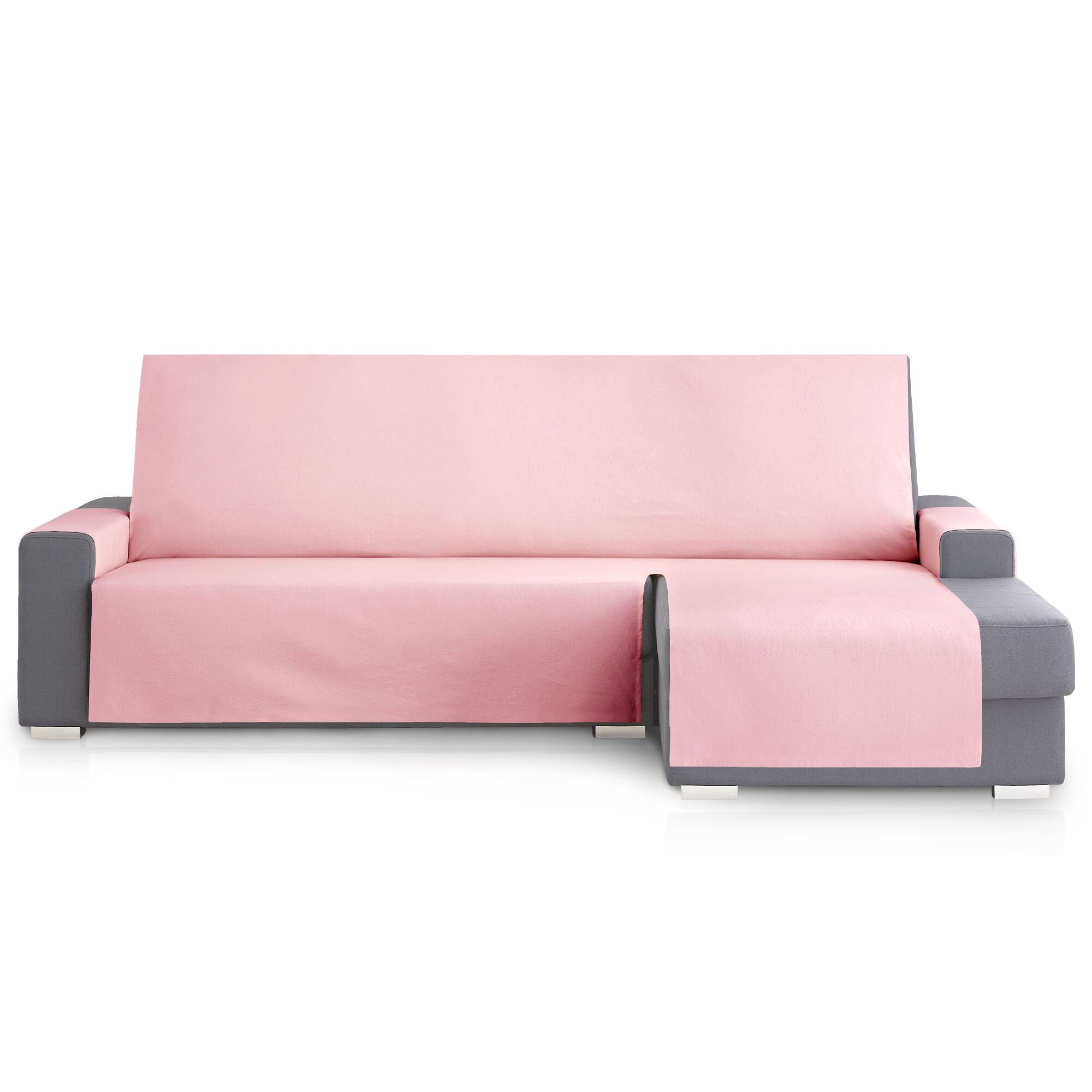 Protector Cubresofa Sofa Chaise Longue Derecha Extra Royale 290 cm. Color Rosa, , large Imagen numero 1