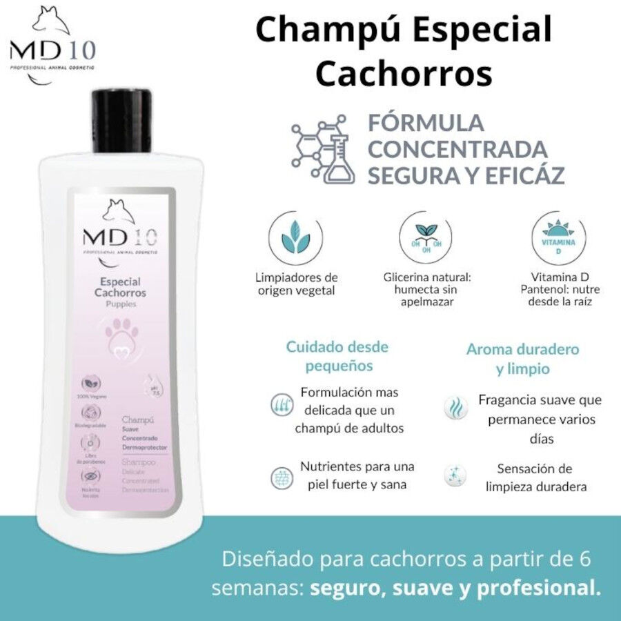 Champ&uacute; para Cachorros - Fabricado en Espa&ntilde;a - 300ml - MD10 COLLECTION, , large Imagen numero 2