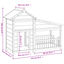 vidaXL Caseta para perros madera maciza de pino gris 143x60,5x109 cm, , large indicador imagen numero 5