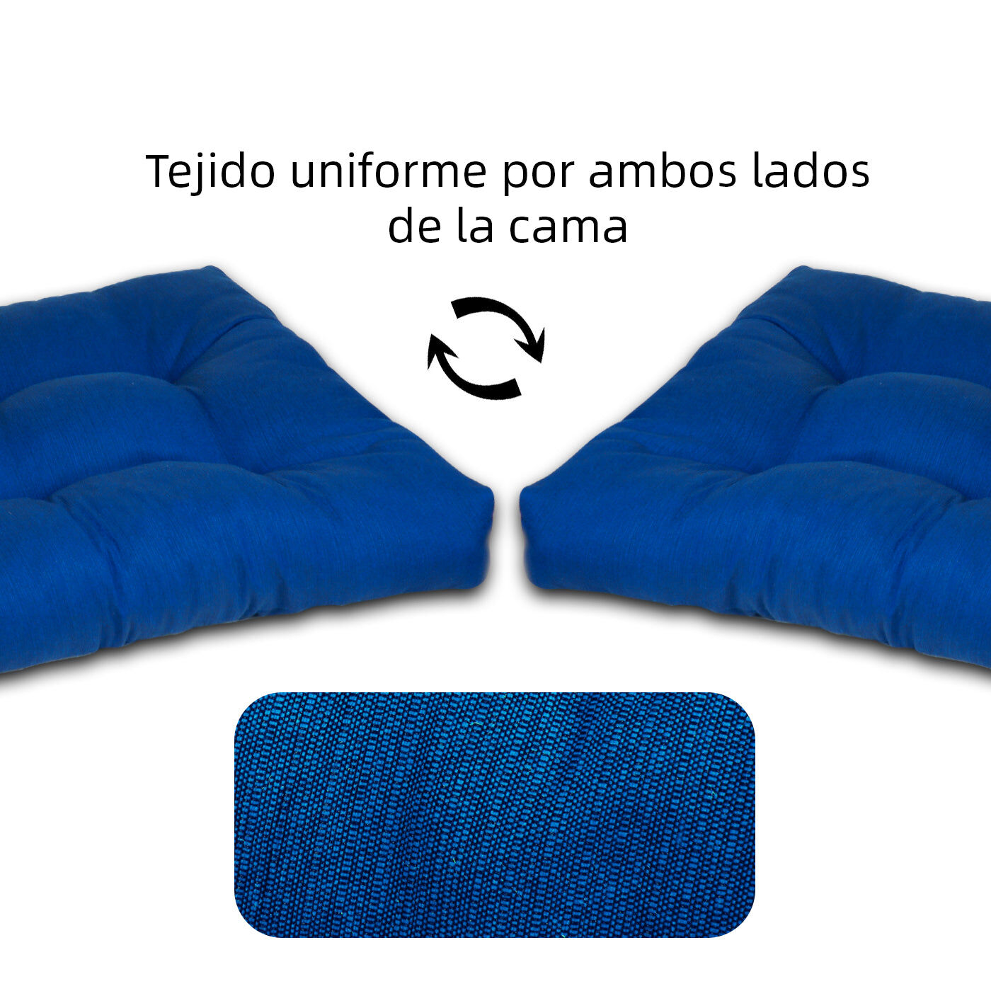 HOME MERCURY- Cama de Mascota, Colch&oacute;n para Perro, Colchoneta Reversible Estampada Relleno de Espuma para Interior y Exterior. (Medium, Azul), , large Imagen numero 2