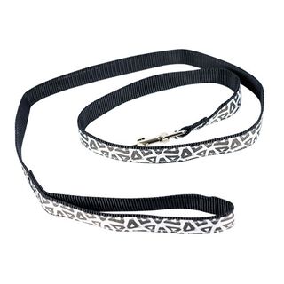 Ibañez Correa Nylon Blanca y Negra para perros
