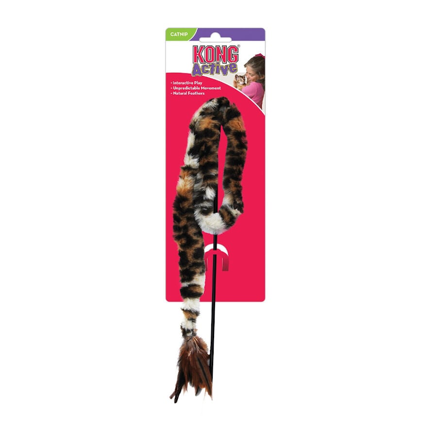 Kong Active Swizzle Bird caña con plumas para gatos