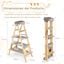 COSTWAY &Aacute;rbol para Gatos de Madera Maciza, 151 cm, Rascador Gato Plegable con Escalera, Torre Alta para Gatitos de 5 Niveles con Cama, Perchero Tapizado y Poste Rascador de Sisal, Natural y Gris, , large indicador imagen numero 5