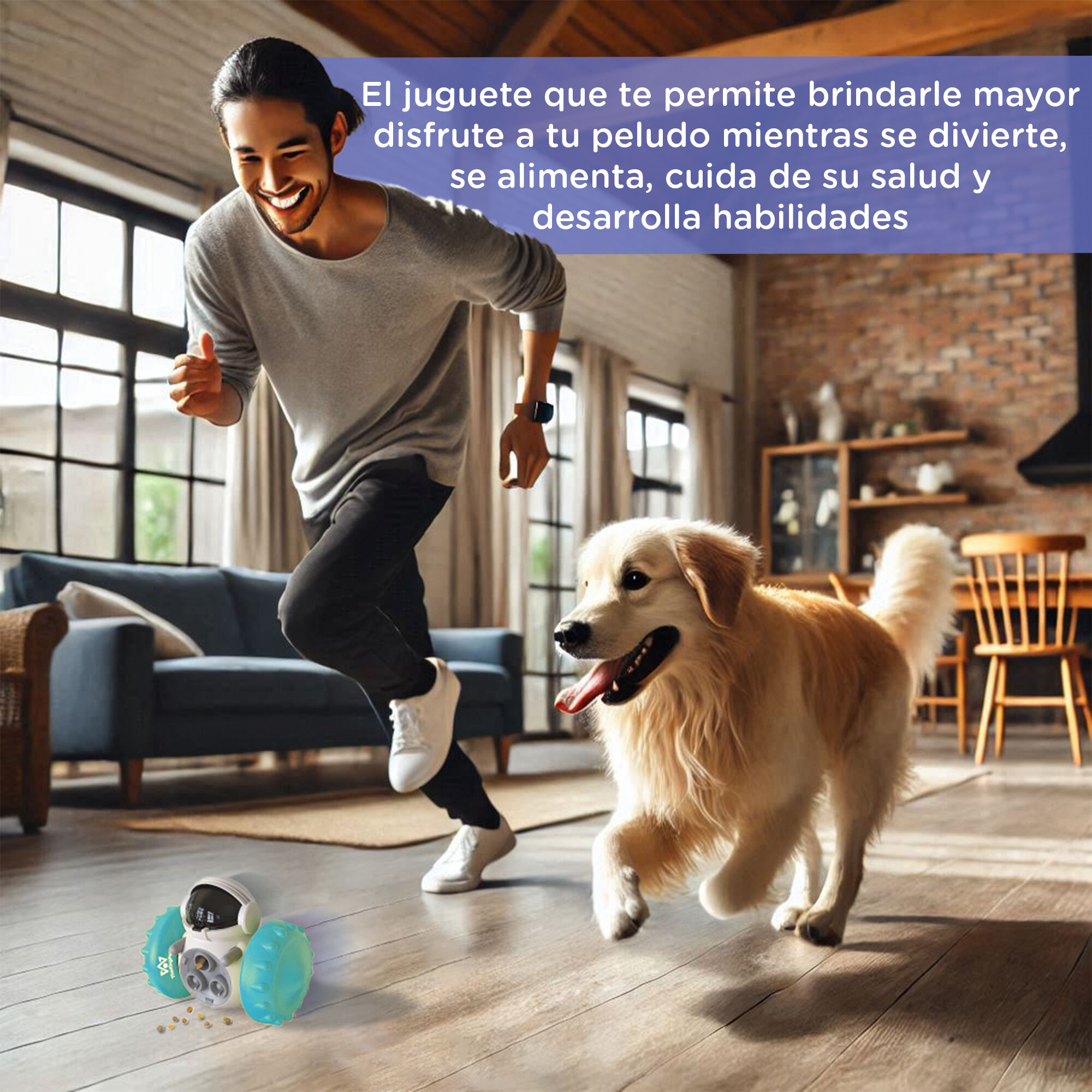 Robot con Fugas - Juguete Interactivo con premios y de inteligencia para perros, , large Imagen numero 4