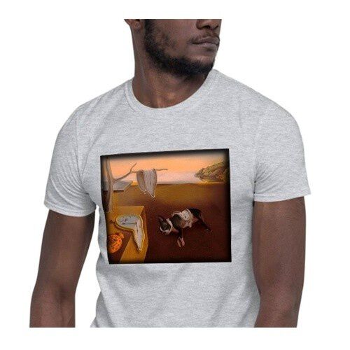 Mascochula camiseta hombre mola dalí personalizada con tu mascota gris thumbnail