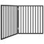 vidaXL Puerta para perros plegable 2 paneles madera álamo negra 160 cm, , large indicador imagen numero 6