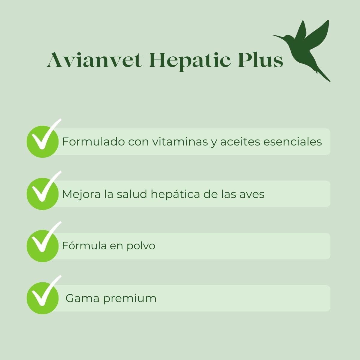 Avianvet  Suplemento en polvo Hepatic Plus para crías de aves thumbnail