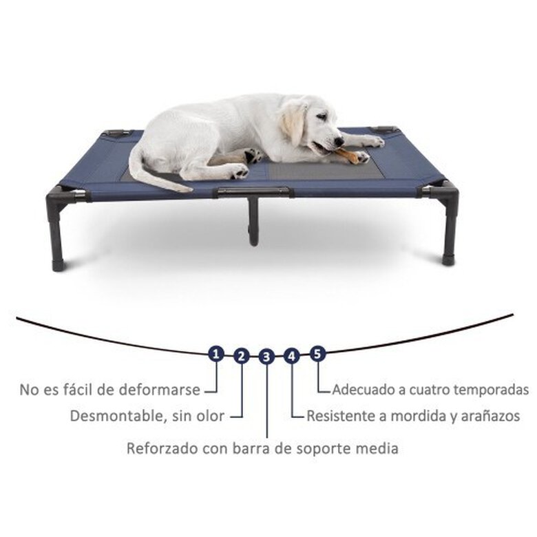Pawhut cama de exterior azul para mascotas, , large image number null