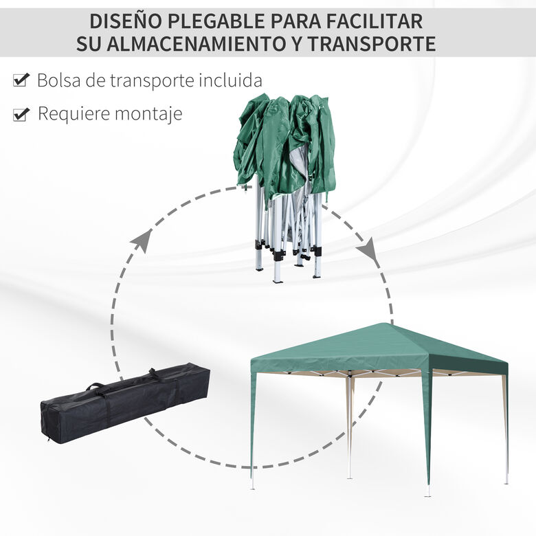 Outsunny Carpa Plegable Verde thumbnail