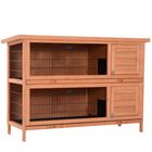 Conejera PawHut de exterior de madera 2 niveles color Madera, , large image number null