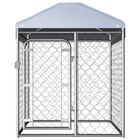 Perrera de exterior con toldo para mascotas color Plateado, , large image number null
