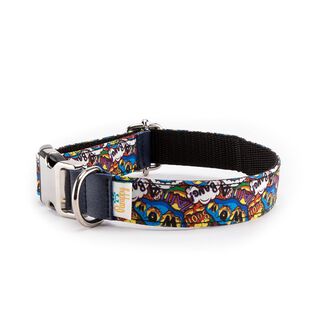 Pamppy funny cómic beep collar de algodón y poliéster multicolor para perros
