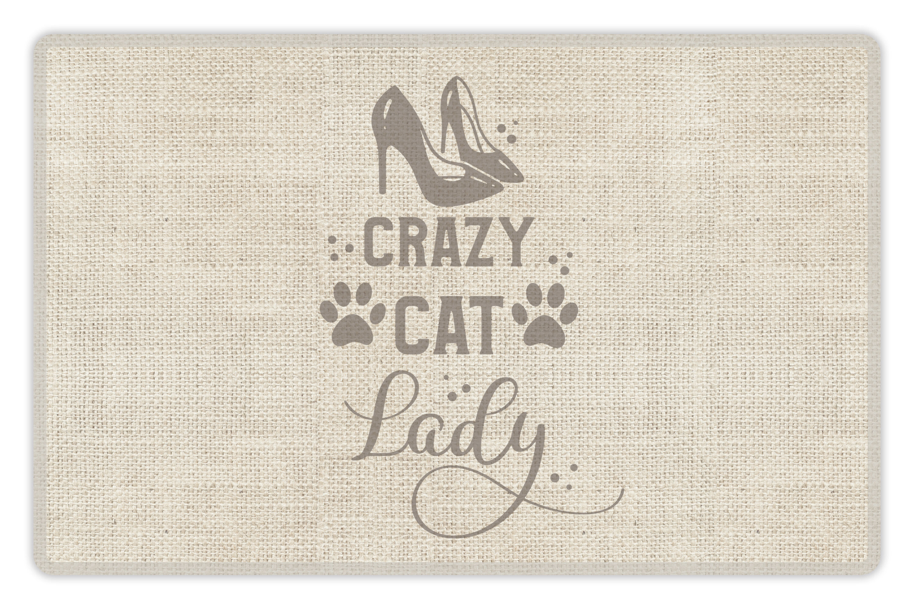 VINILIKO, alfombra de vinilo mascotas, Crazy cat lady 48x75 cm, , large Imagen numero 1