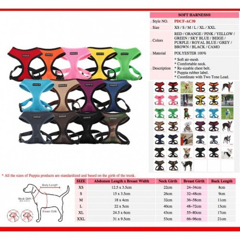Arnés Soft Vest para perros color Negro, , large image number null