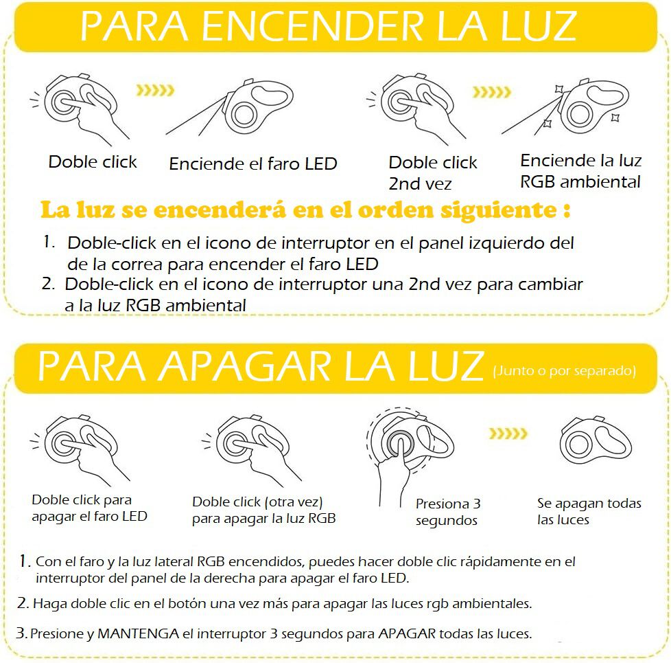 Correa extensible con LED para perro FIDA LED LEASH, , large Imagen numero 4