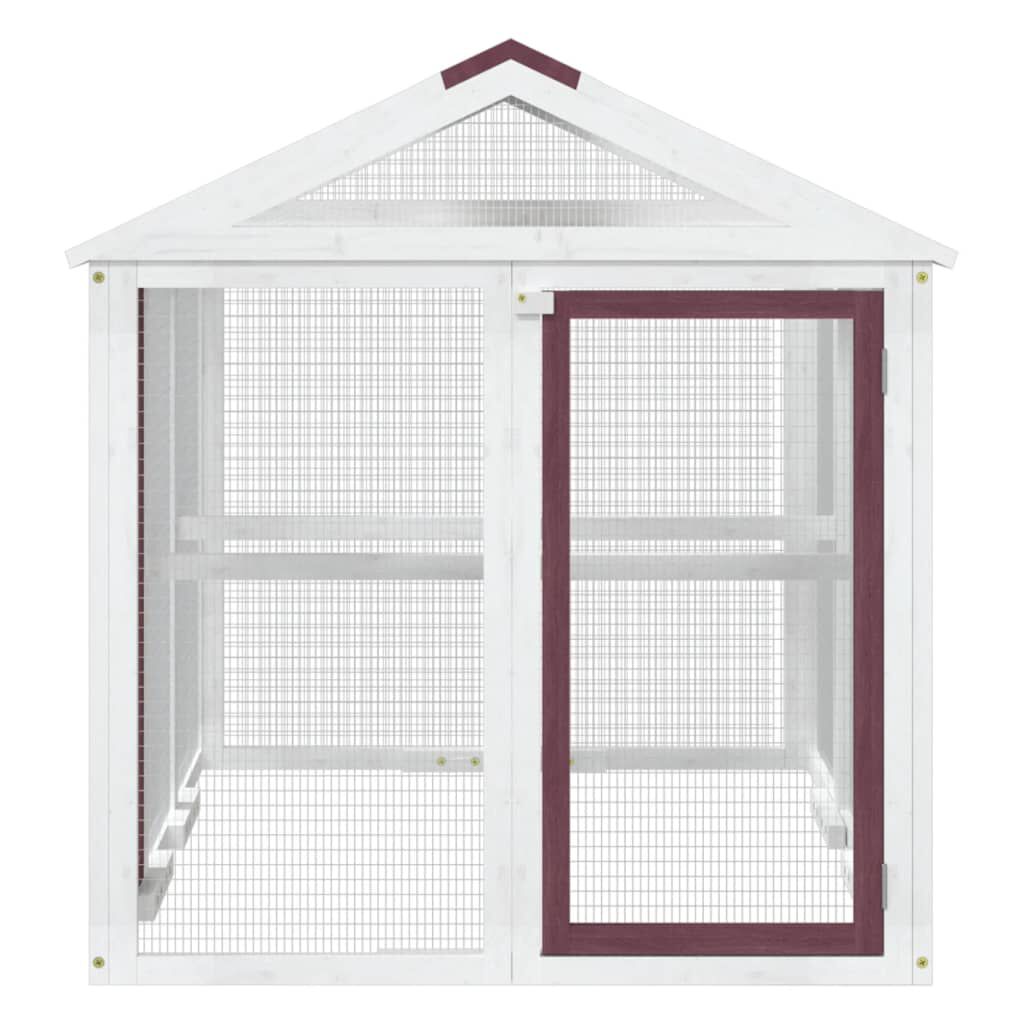 VidaXL Corral de Madera Maciza de Pino Moca para Conejos thumbnail