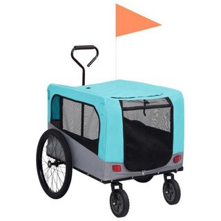 Remolque de bicicleta para mascotas color Azul