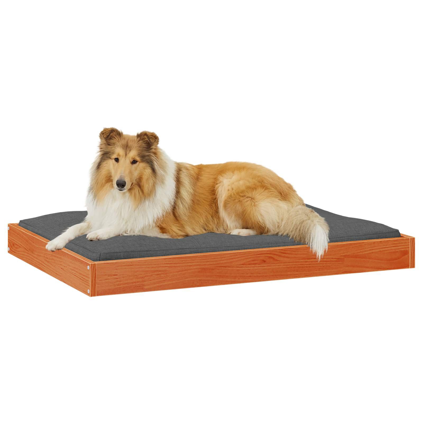 vidaXL Cama para Perros Madera Maciza Pino Animal Mueble Mascota Multicolor, , large Imagen numero 3