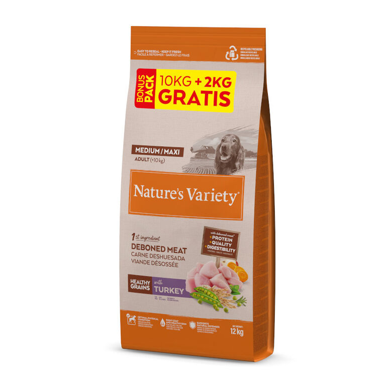 Nature&#039;s Variety Healthy Grains Adult Medium Maxi Pavo pienso para perros