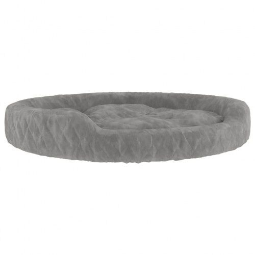 Vidaxl cama redonda acolchada gris claro para perros, , large Imagen numero 1