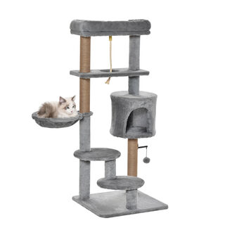PawHut Rascador Árbol Gris para gatos