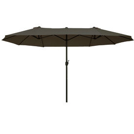 Outsunny Sombrilla Parasol Doble para Jardín color Gris
