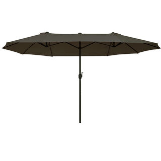 Outsunny Sombrilla Parasol Doble para Jardín color Gris