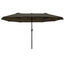 Outsunny Sombrilla Parasol Doble para Jardín color Gris, , large indicador imagen numero 1