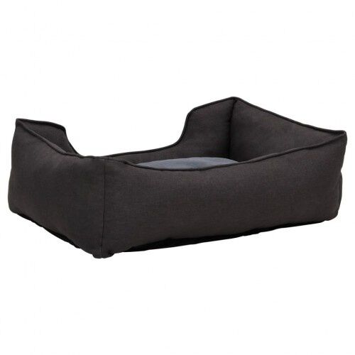 Vidaxl sof&aacute; acolchado rectangular con coj&iacute;n gris oscuro para perros, , large Imagen numero 10