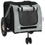 vidaXL Remolque de bicicleta mascotas hierro tela Oxford gris negro, , large indicador imagen numero 4