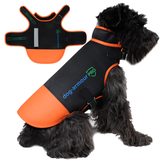 DOG ARMOUR CHALECO DE PROTECCIÓN ANTI MORDIDA PARA PERROS NARANJA