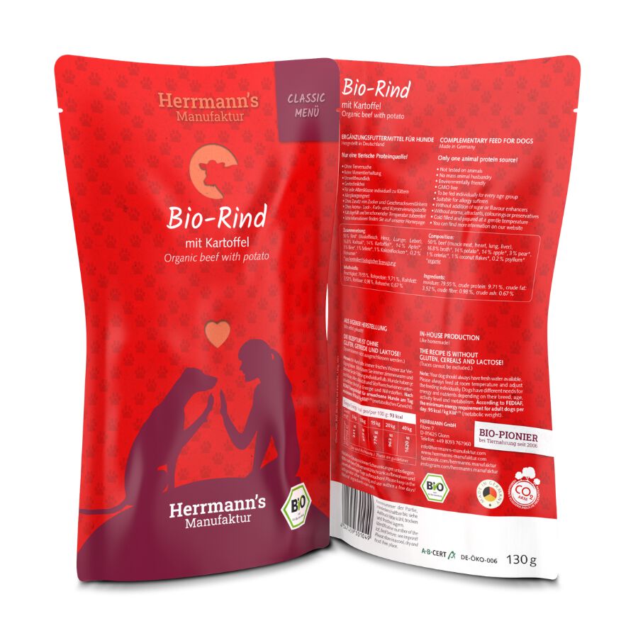 Classic BIO Ternera con patatas 12 x 130g, , large Imagen numero 1