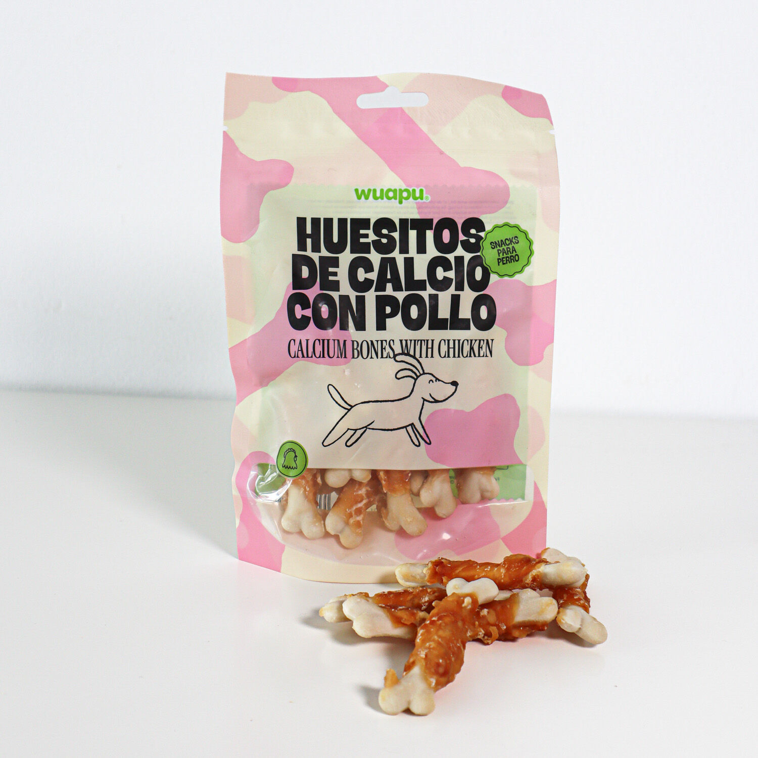 WUAPU SNACK HUESITOS CALCIO CON POLLO 100GR, , large Imagen numero 3