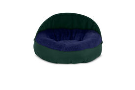 Gauty Cama Redonda Tela Impermeable y pelo - Verde y azul para Perros y Gatos  