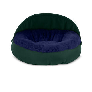 Gauty Cama Redonda Tela Impermeable y pelo - Verde y azul para Perros y Gatos  