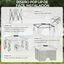 Outsunny Carpa Plegable 325x325x270 cm Cenador de Jardín Gazebo con Doble Techo Paredes Laterales Desmontables y Marco Metálico para Camping Fiestas Crema, , large indicador imagen numero 5