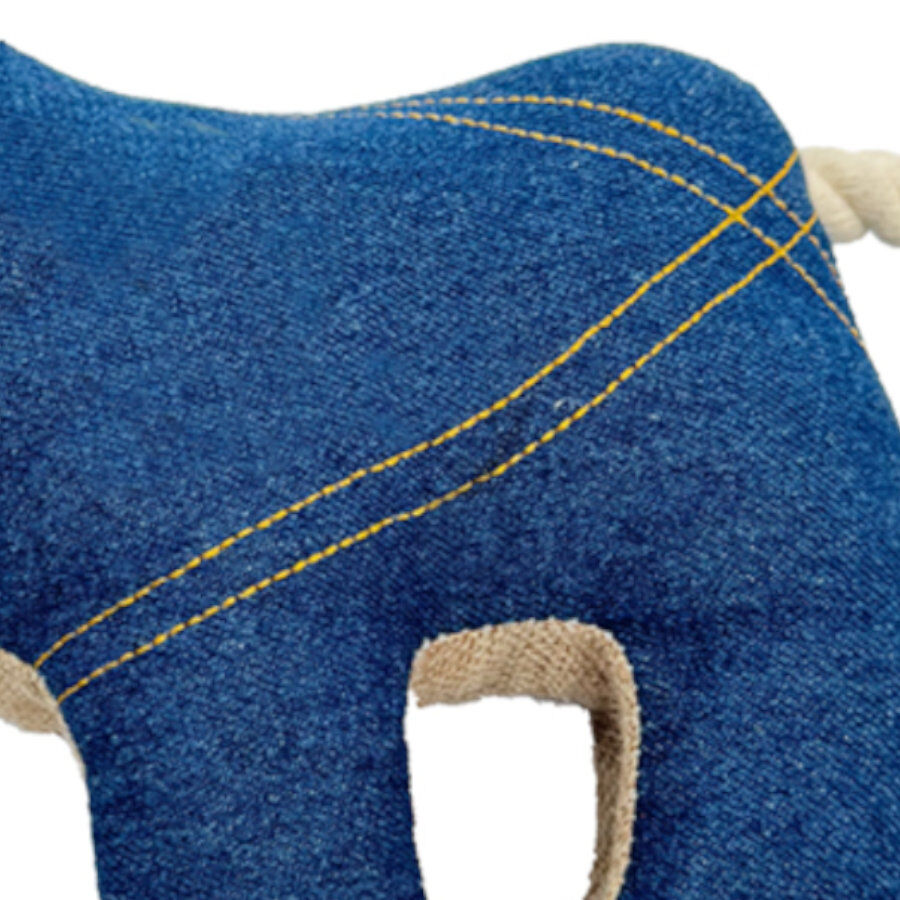 Tootoy! Comfort Denim Rhino peluche con sonido para perros, , large Imagen numero 3