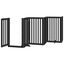 vidaXL Puerta para perros plegable 6 paneles madera álamo negra 300 cm, , large indicador imagen numero 9