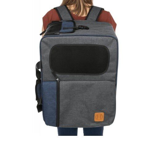 Trixie Tara Bolso Transport&iacute;n Gris y Azul para perros, , large Imagen numero 5