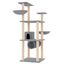 vidaXL Rascador para gatos con postes de sisal gris claro 141 cm, , large indicador imagen numero 1