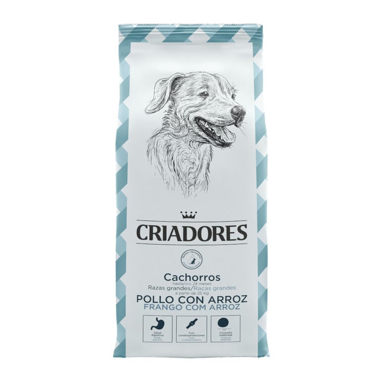 Criadores Pollo y Arroz pienso para cachorros de razas grandes thumbnail