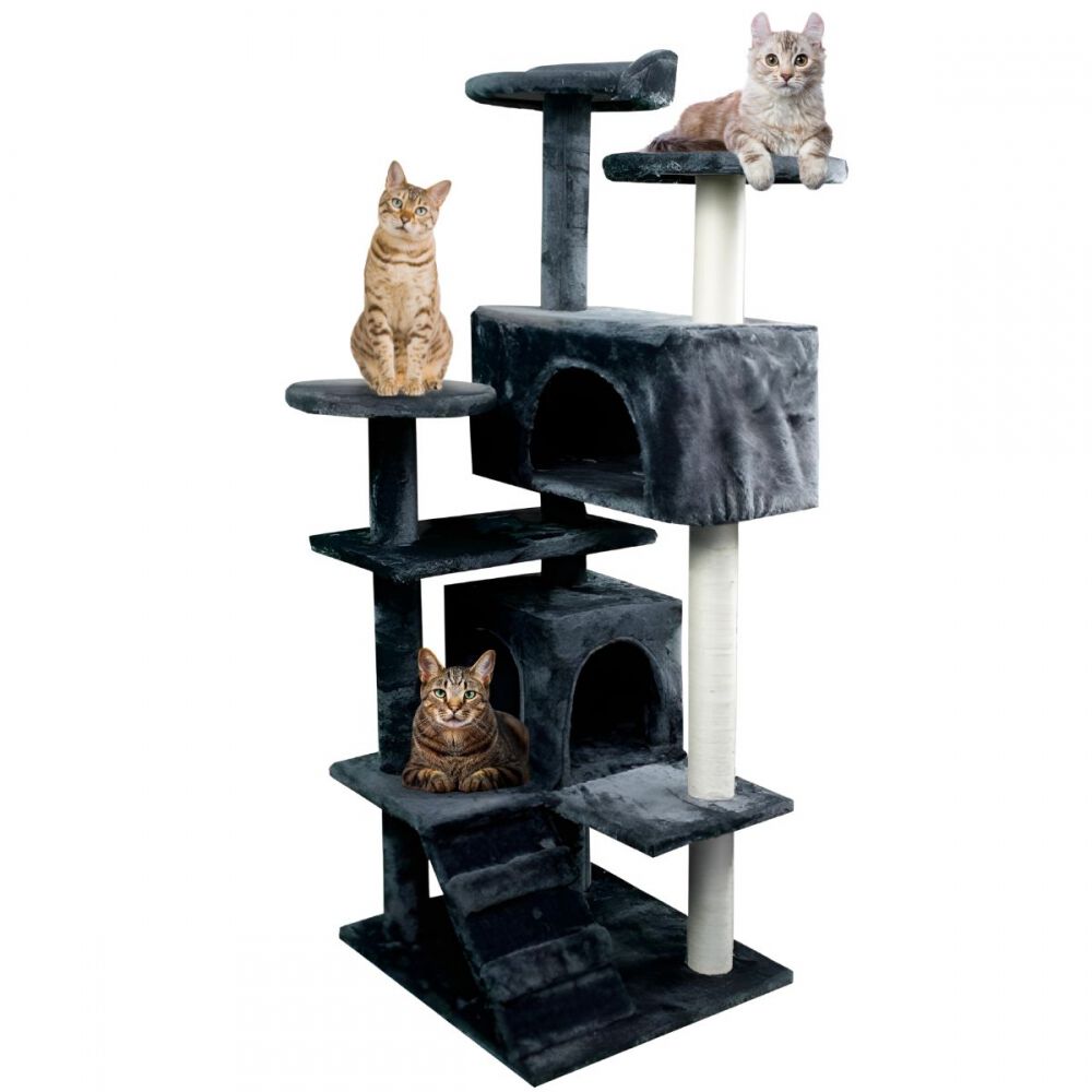 MOBICLINIC Árbol rascador gris para gatos