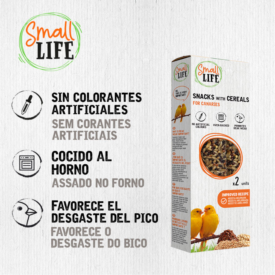 2 barritas Small Life Barritas Snack con Cereales para canarios, , large Imagen numero 3